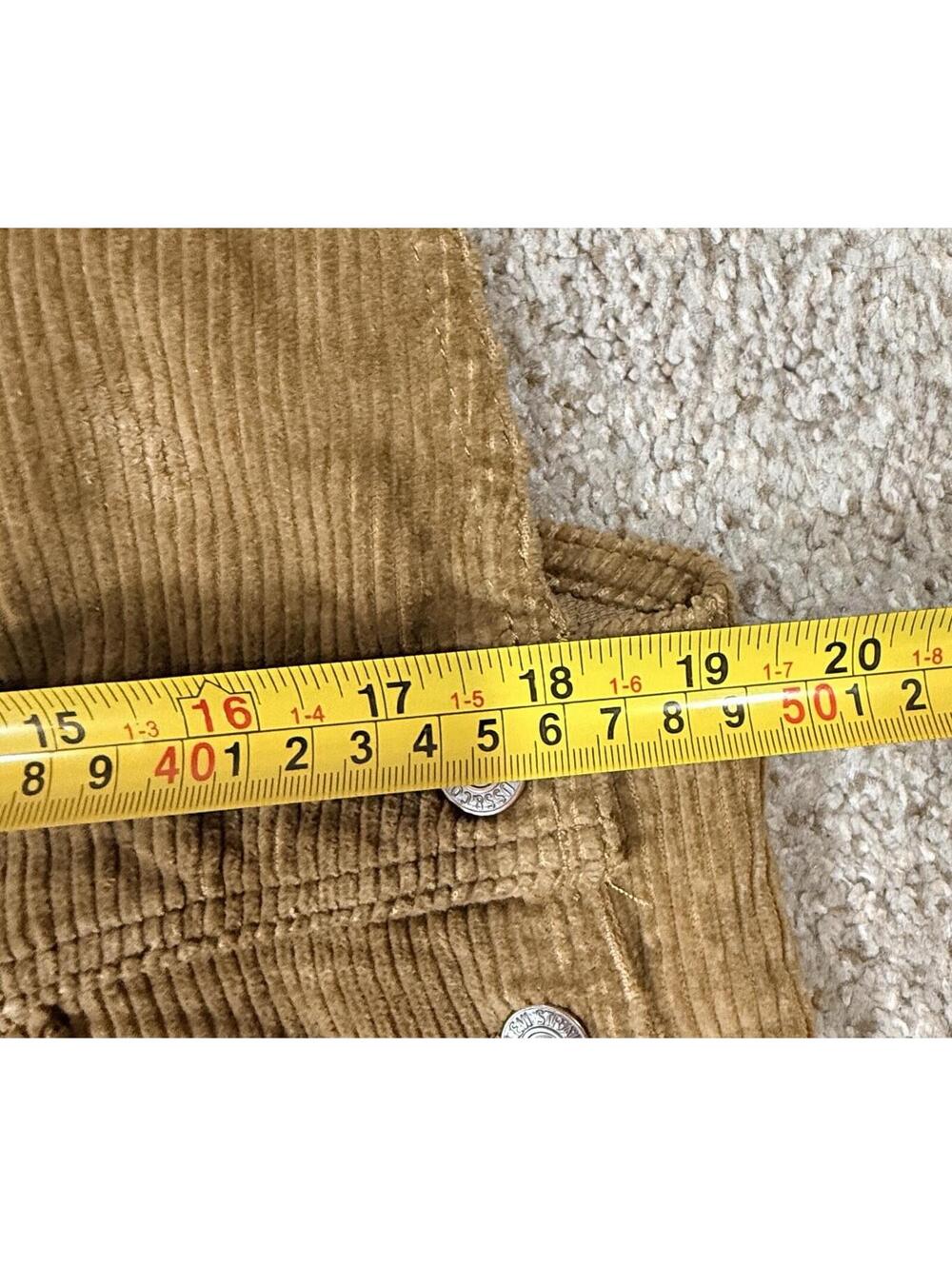 Levi’s Baggy Highwater Corduroy Overalls Ermine Tan Women's Size Large - Picture 6 of 12